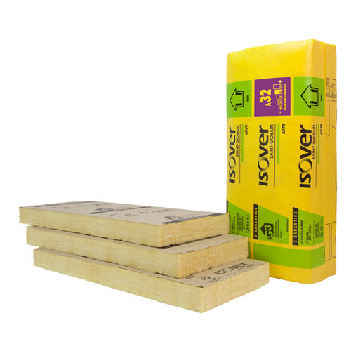 Thermo-akustische Isolierung - GR 32 Revêtu Kraft - ISOVER SAINT-GOBAIN - Glaswolle / Platten / Innenbereich