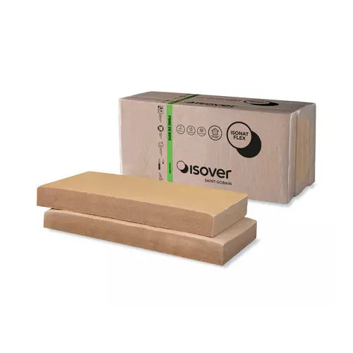 Thermo-akustische Isolierung - ISONAT FLEX 40 - ISOVER SAINT-GOBAIN - Holzfaser / Platten / Innenbereich