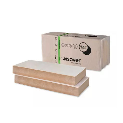 Thermo-akustische Isolierung - ISONAT FLEX 55 - ISOVER SAINT-GOBAIN - Holzfaser / Platten / Innenbereich