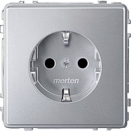 Elektrische Steckdose - MEG2300-7260 - Merten GmbH - wandmontiert / bündig / Aluminium