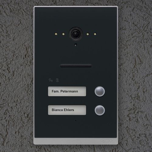 Weiße Video-Türsprechanlage - TWINBUS IP - Merten GmbH - grau / Wohnbereich / für Haus