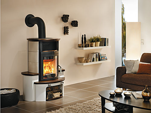 Holz-Kaminofen - 34 GT ECOPLUS - Hark GmbH & Co. KG - modern / Metall / Steingut