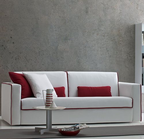 Bettsofa - ARGO - Alberta - modern / Stoff / weiß