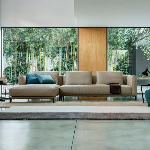 Ecksofa - BOWIE - Alberta - modern / Stoff / Leder