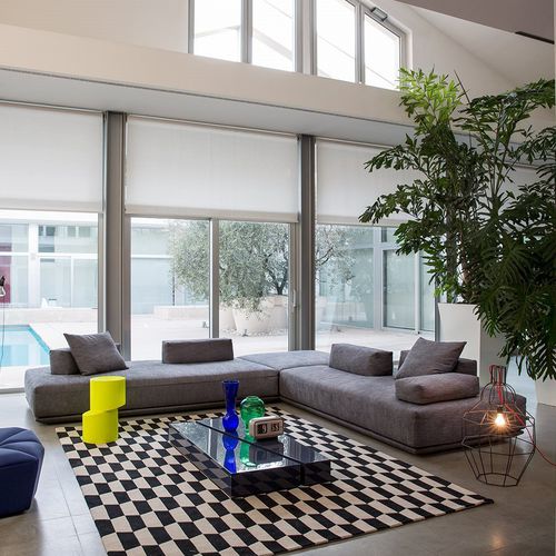 Modulsofa - YOKO - Alberta - modern / Stoff / grau