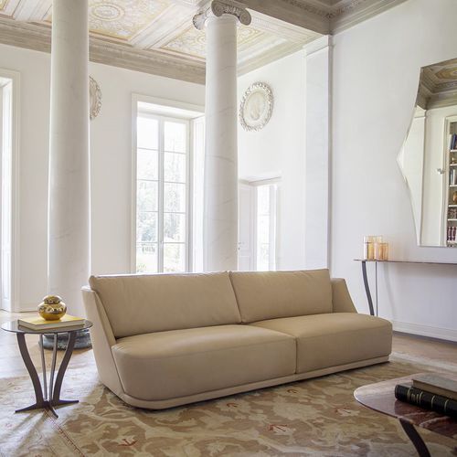 Modernes Sofa - VIVIEN - Alberta - Stoff / Leder / Ohren