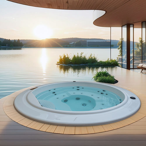 Whirlpool zum Aufstellen - ROUND 2 - Aquavia Spa - Einbau / rund / Fünfsitzer