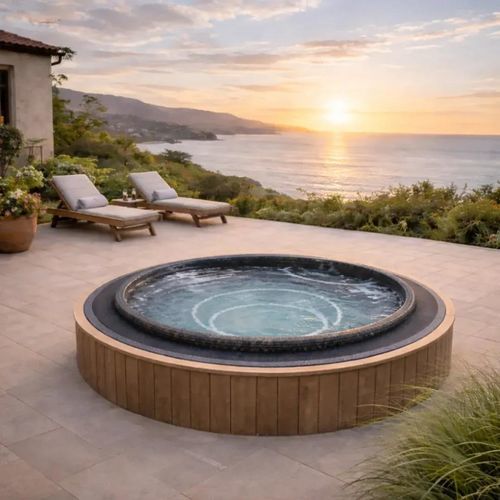 Einbau-Whirlpool - TILED 280 - Aquavia Spa - Einbau / kreisförmig / 7 Plätze