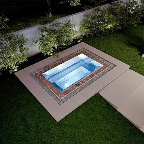 Einbau-Whirlpool - INNOVIBE 8 - Aquavia Spa - rechteckig / Sechssitzer / 7 Plätze
