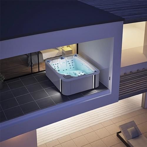 Einbau-Whirlpool - TOUCH PRO - Aquavia Spa - zum Aufstellen / rechteckig / 3 Plätze