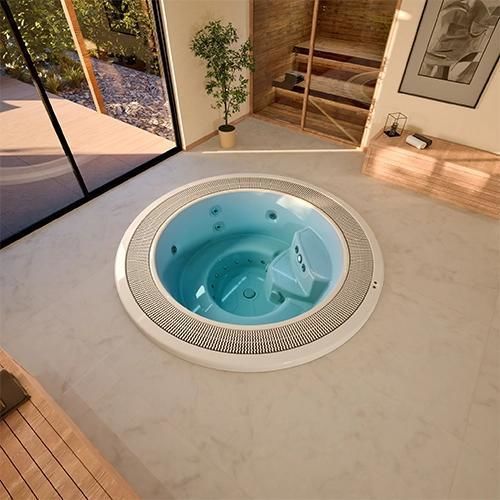 Einbau-Whirlpool - MARTINIQUE - Aquavia Spa - rund / Sechssitzer / Acryl