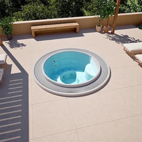 Einbau-Whirlpool - CAPRI  - Aquavia Spa - rund / Viersitzer / Fünfsitzer