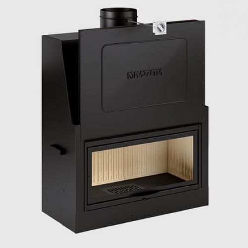 Geschlossene Feuerstelle / Holz - MA 263 SL - Piazzetta - mit 1 Sichtseite / Stahl / Gusseisen