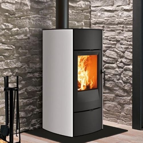 Holz-Kaminofen - E530  - Piazzetta - 8,5 kW / freistehend / modern
