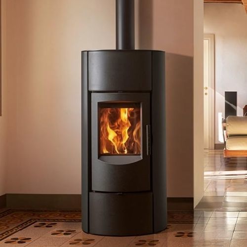 Holz-Kaminofen - E530 T - Piazzetta - 8,5 kW / freistehend / modern