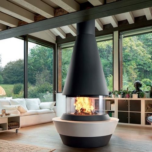 Holzkamin - BERGEN - Piazzetta - Einbau / Insel / Zentral