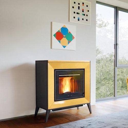 Pelletkaminofen - LINE - Piazzetta - 0 - 5 kW / 5 kW...10 kW / Multibrennstoff