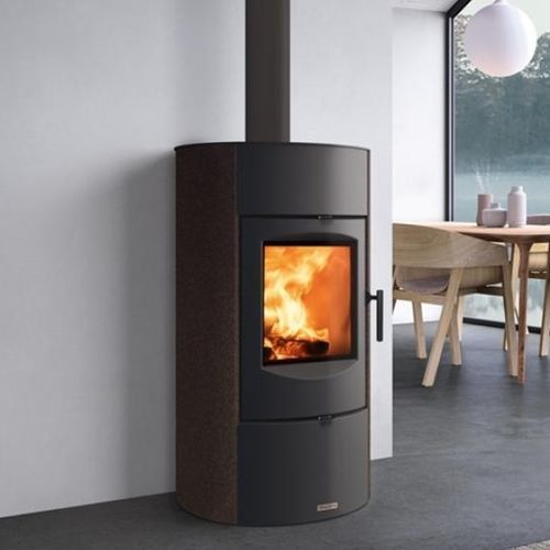 Holz-Kaminofen - E520 T - 5 STELLE - Piazzetta - 5 kW...10 kW / freistehend / modern