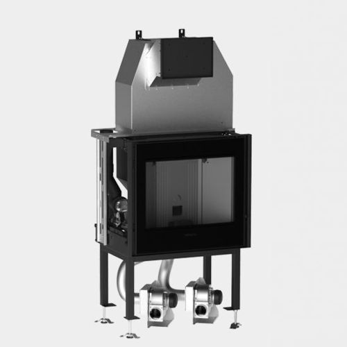 Geschlossene Feuerstelle / Pellet - MP 7 - Piazzetta - mit 1 Sichtseite / Metall / Einbau