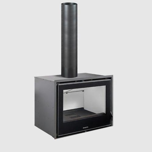 Holz-Kamineinsatz - IL 60/50 5 - Piazzetta - Gusseisen / Stahl / modern