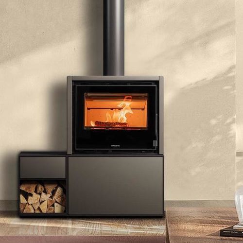 Holz-Kaminofen - VOXEL COMB. C - Piazzetta - 6 kW / freistehend / modern