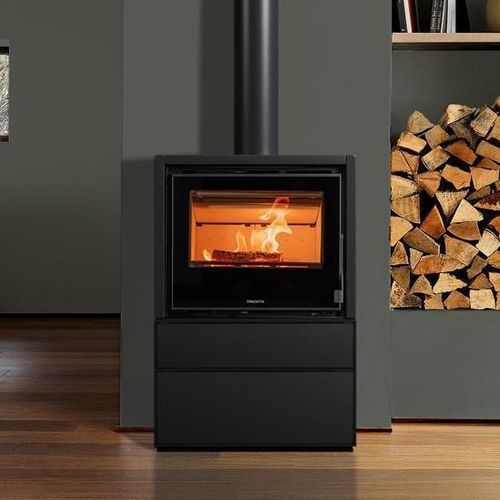 Holz-Kaminofen - VOXEL COMB. B - Piazzetta - 6 kW / freistehend / modern