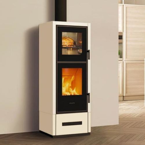 Holz-Kaminofen - E928 D F - Piazzetta - 9 kW / wandmontiert / Ecken