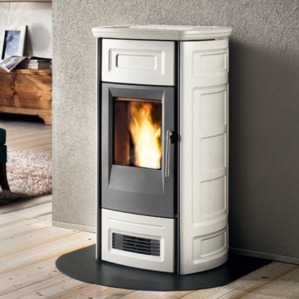 Holz-Kaminofen - E928 R F - Piazzetta - 5 kW...10 kW / bodenstehend / modern