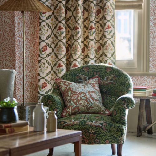 Möbelstoff - BIRD TAPESTRY - MORRIS & Co. - für Vorhänge / Rollo / Naturmotiv