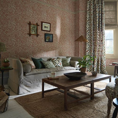 Blumenmotiv-Vorhang - MAYS COVERLET - MORRIS & Co. - Naturmotiv / Polyester / Leinen