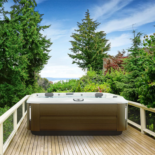 Whirlpool zum Aufstellen - J-375™ - Jacuzzi France - quadratisch / Viersitzer / Fünfsitzer