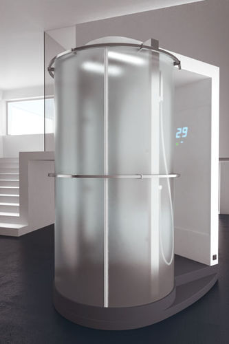 Multifunktions-Duschkabine - EMY® - SAUNA ITALIA SPA - Glas / mit Flügeltür / kreisförmig