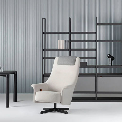 Moderner Sessel - PORTS ACTIVE - Bene GmbH - Stoff / Leder / Edelstahl