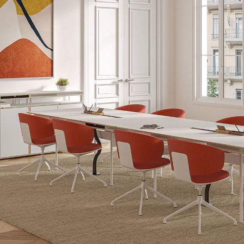 Besucherstuhl / originelles Design - STUDIO - Bene GmbH - für den Innenraum / Stoff / Metall