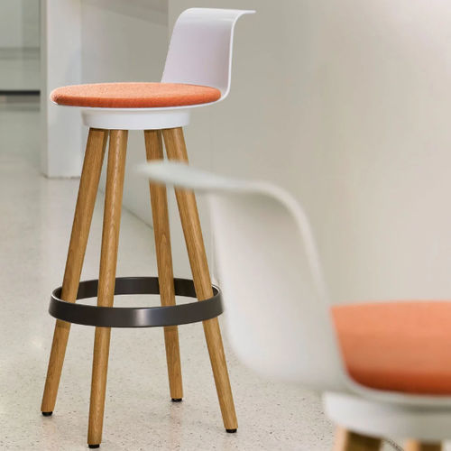Moderner Stehtisch - TIMBA - Bene GmbH - MDF / Metall / Glas