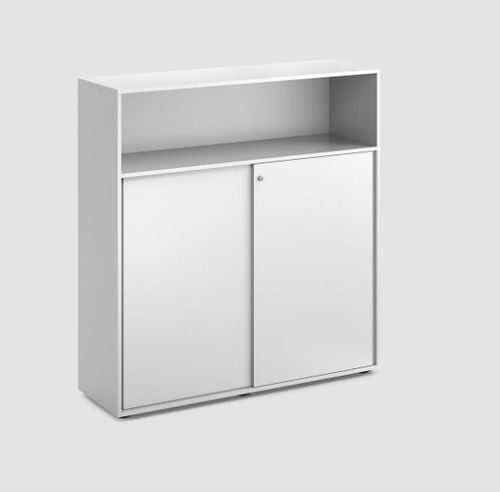Hoher Aktenschrank - CUBE_S SCHIEBET&Uuml;RENSCHRANK - Bene GmbH - Holz / mit Schiebetür / modern