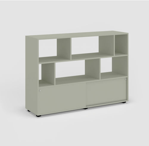Niedriger Aktenschrank - LOFT STORAGE - Bene GmbH - hoch / Eiche / Ahornholz