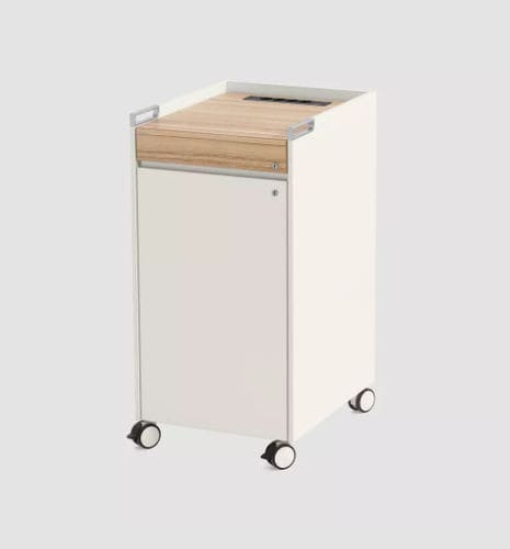 Büro-Caddy - T-CADDY - Bene GmbH - Metall / mit 3 Schubladen / mit Flügeltür