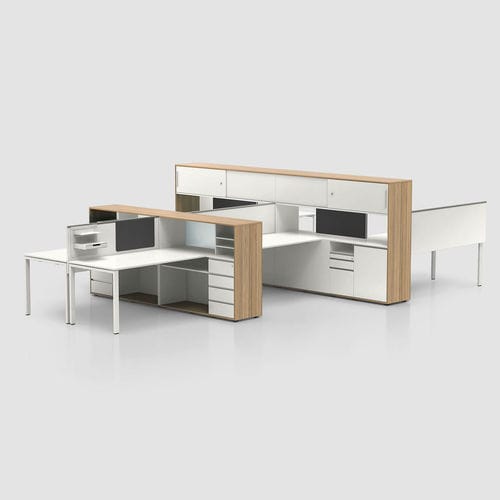 Schreibtisch für Open Space - CUBE_S - Bene GmbH - bodenstehend / individuell / modern