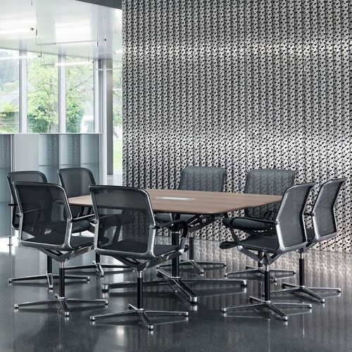 Moderner Besprechungstisch - FILO 4-STAR - Bene GmbH - Holz / Aluminium / Gestell aus Metall