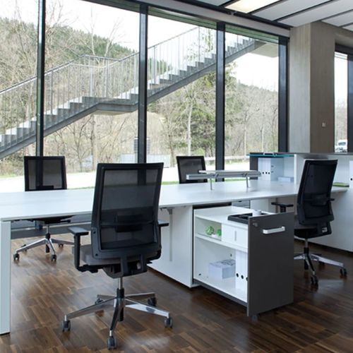 Buche-Schreibtischcontainer - CUBE_S - Bene GmbH - Ahornholz / Bambus / mit 1 Schublade