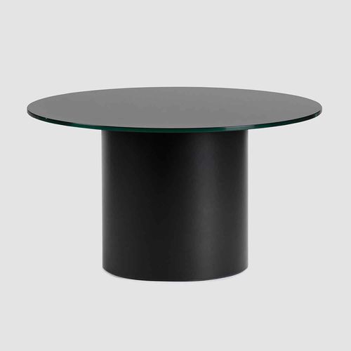 Moderner Beistelltisch - PARCS CYLINDER TABLE - Bene GmbH - MDF / Glas / Gestell aus MDF