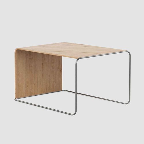 Moderner Beistelltisch - PARCS PLY TABLE - Bene GmbH - Stahl / Holz / Gestell aus Metall