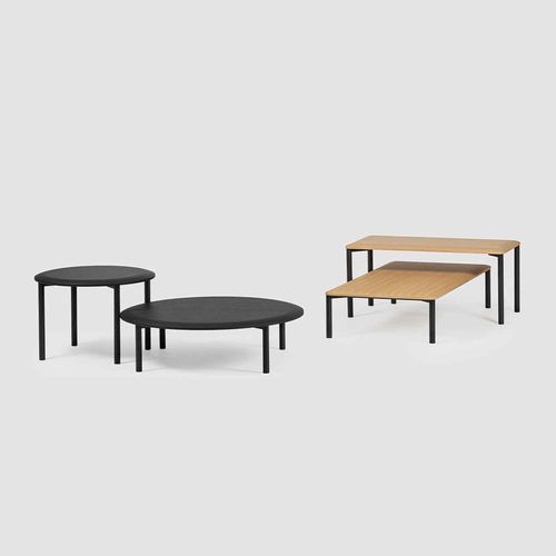 Moderner Couchtisch - PORTS COFFEE TABLE - Bene GmbH - Holz / Gestell aus Metall / rechteckig