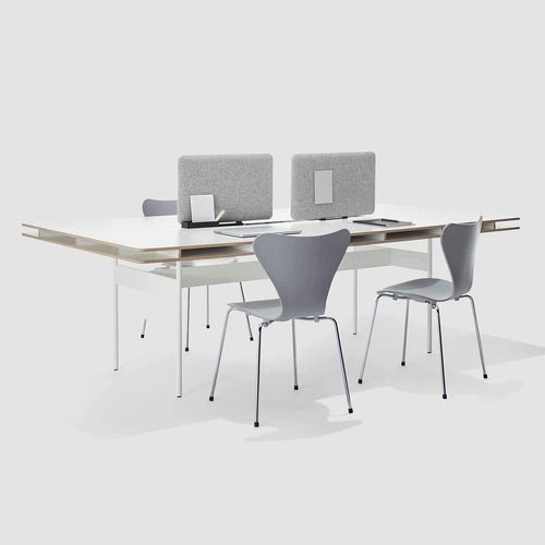 Besprechungstisch / minimalistisches Design - STUDIO FACT - Bene GmbH - Eiche / Kastanienholz / melaminbeschichtet