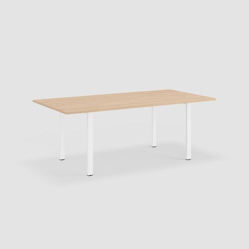 Moderner Besprechungstisch - T-MEETING - Bene GmbH - Metall / Holzfurnier / melaminbeschichtet