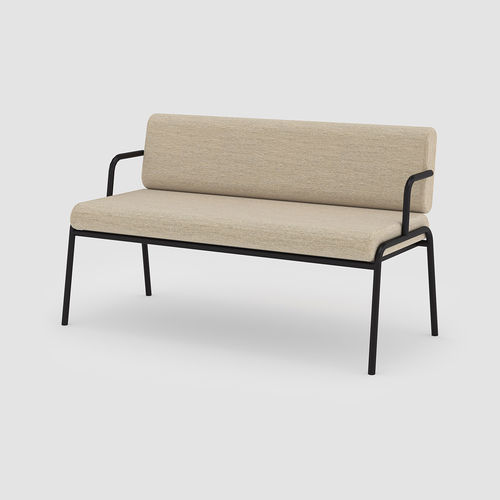 Moderne Gartenbank - CASUAL - Bene GmbH - Stoff / Metall / mit Rückenlehne