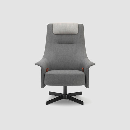 Moderner Sessel - PORTS ACTIVE - Bene GmbH - Stoff / Leder / Edelstahl