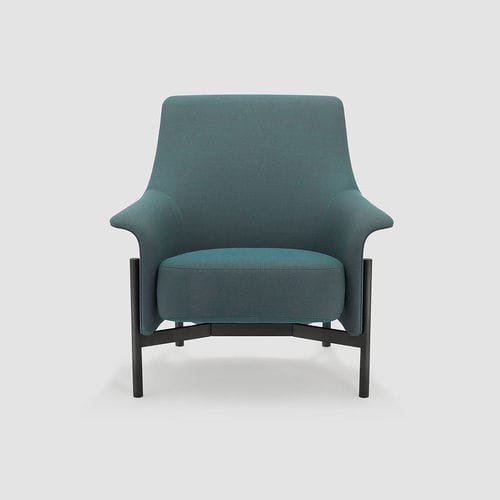 Moderner Sessel - PORTS - Bene GmbH - Stoff / Leder / Edelstahl