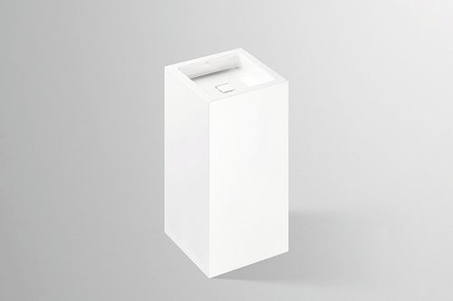 Wand-Waschbecken - WT.Q SERIES - Alape - versiegelter Stahl / antibakteriell / quadratisch